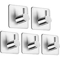 Los mejores  - YIGII Ganchos Adhesivos Para Pared 5 Piezas Gancho Pared Sin Taladro Gancho Acero Inoxidable SUS304